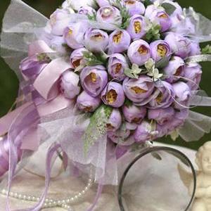 Charming Light Purple Silk Cloth Bud Wedding..