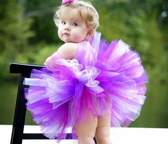violet dress for baby girl